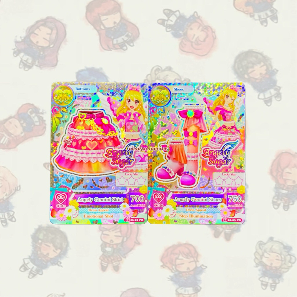 Aikatsu Premium Angely Sugar Angely Gemini Skirt + Angely Gemini Shoes Ichigo Hoshimiya