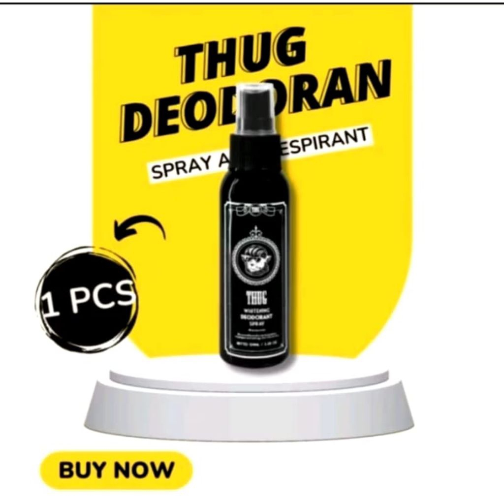 THUG deodorant spray 100ml antisprespirant niacinamide Bebas bau ketek