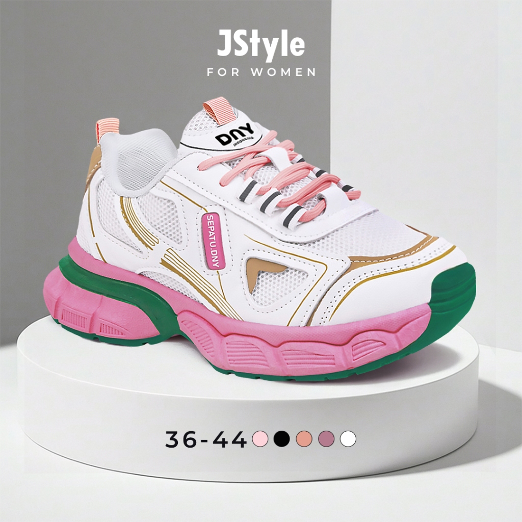 JS Sepatu Sneakers Wanita Sport Shoes Sneaker Cewek Sepatu Olahraga Perempuan Casual Shoes SP-349