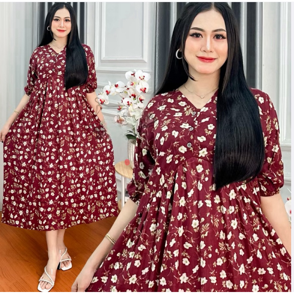 DRESS DASTER VIRAL MARISA BUNGA/ DASTER KEKINIAN /DASTER HOODIE