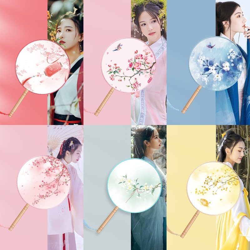 Kipas Princess Dracin Kipas Kain Oriental Premium Kipas Sangjit Bulat Imlek