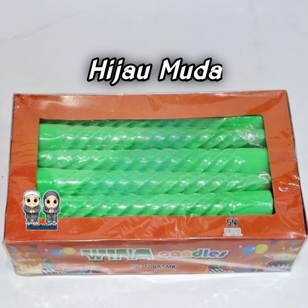 Uddjaya_ (12 Batang)Lilin Ulir Wina Besar Tinggi 30Cm,Lilin Ulir Natal Besar,Lilin Natal Ulir