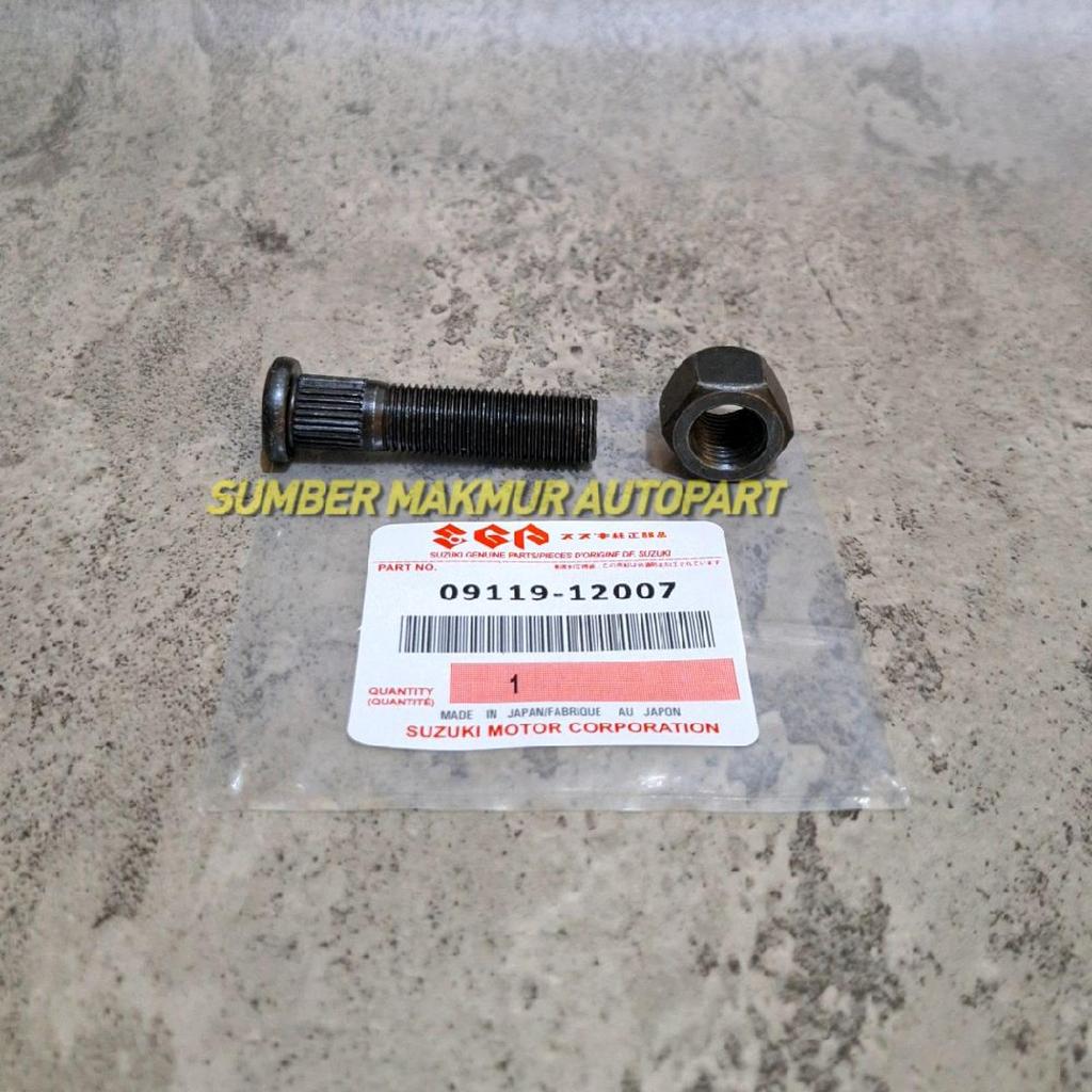 BAUT RODA PANJANG HUB BOLT LONG SUZUKI FUTURA EXTRA 09119-12007 HITAM