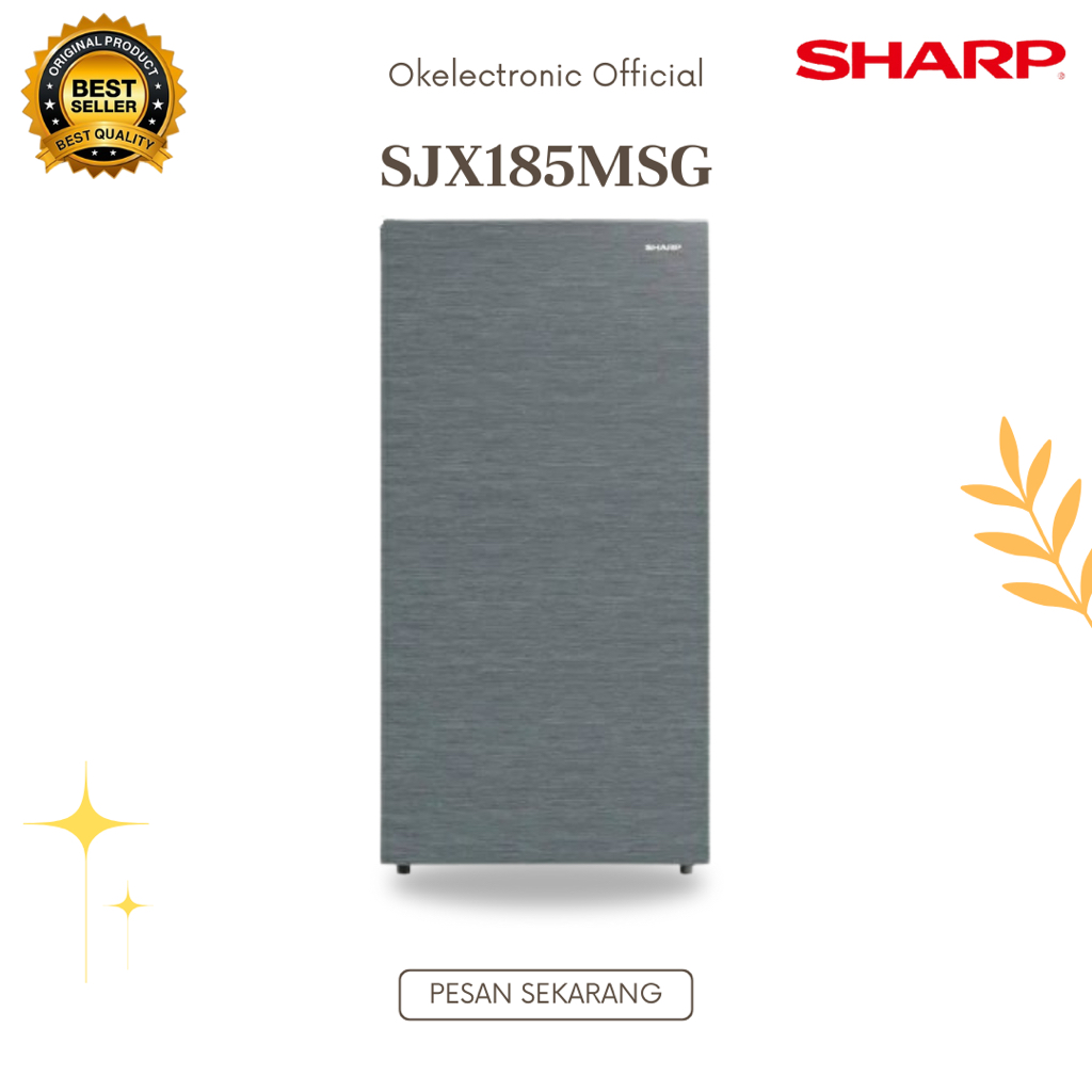 KULKAS SHARP 1 PINTU SJX185MSG 128L/SJX-185MSG/SJX 185MSG/SHARP KULKAS 1 MURAH ORIGINAL BERGARANSI
