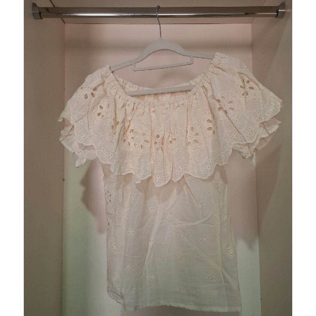 TOP CLUB ATASAN BLOUSE KATBOL WANITA SABRINA KOREAN LOOK NEW ARRIVAL READY STOCK IMPORT BKK