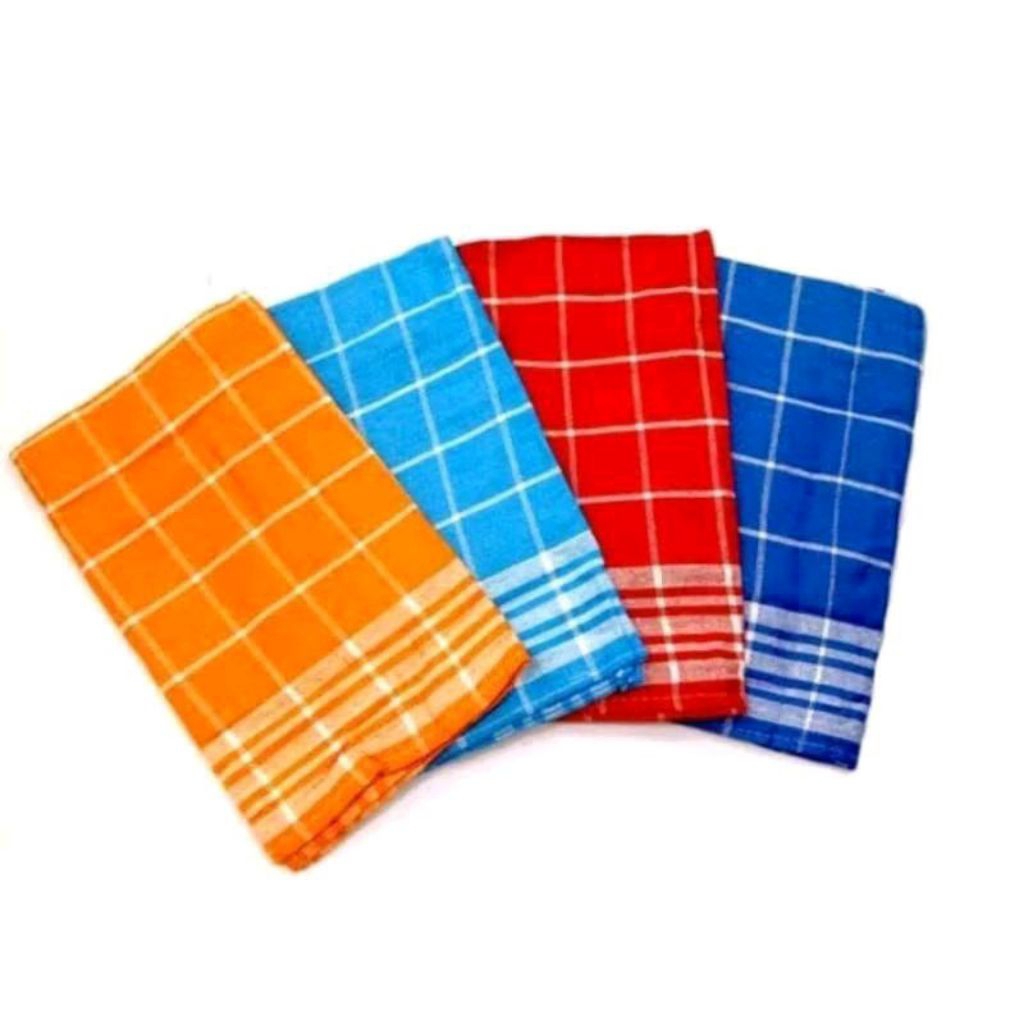 BL - LAP SERBET WARNA MOTIF KOTAK BAHAN TEBAL / SERBET PREMIUM TEBAL BESAR / KAIN LAP PIRING MAKAN