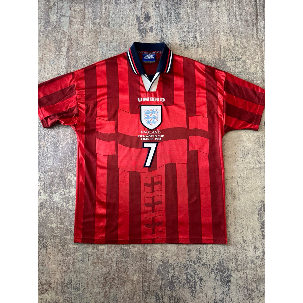 Jersey England 1998 World Cup Away Kit Short Sleeve