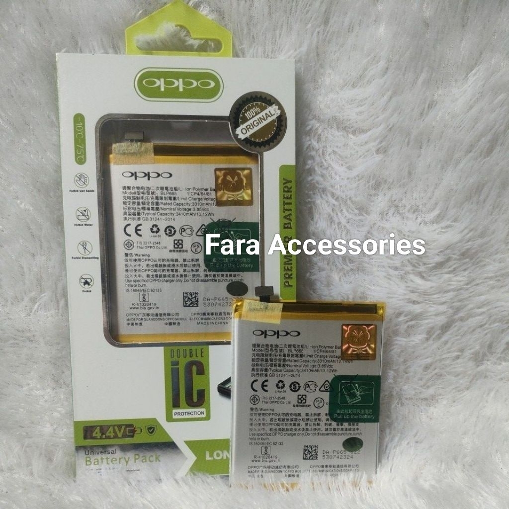 BATERAI BATTERY ORIGINAL 100% BLP665  OPPO F7 YOUTH/REAL 1 BATREI BATT BLP665