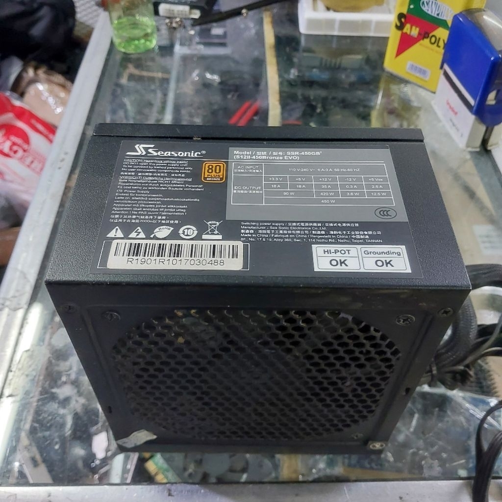 Power Supply PSU gaming pure 450watt 80plus Seasonic 80+ Bronze 8Pin Pci Express Second ORI