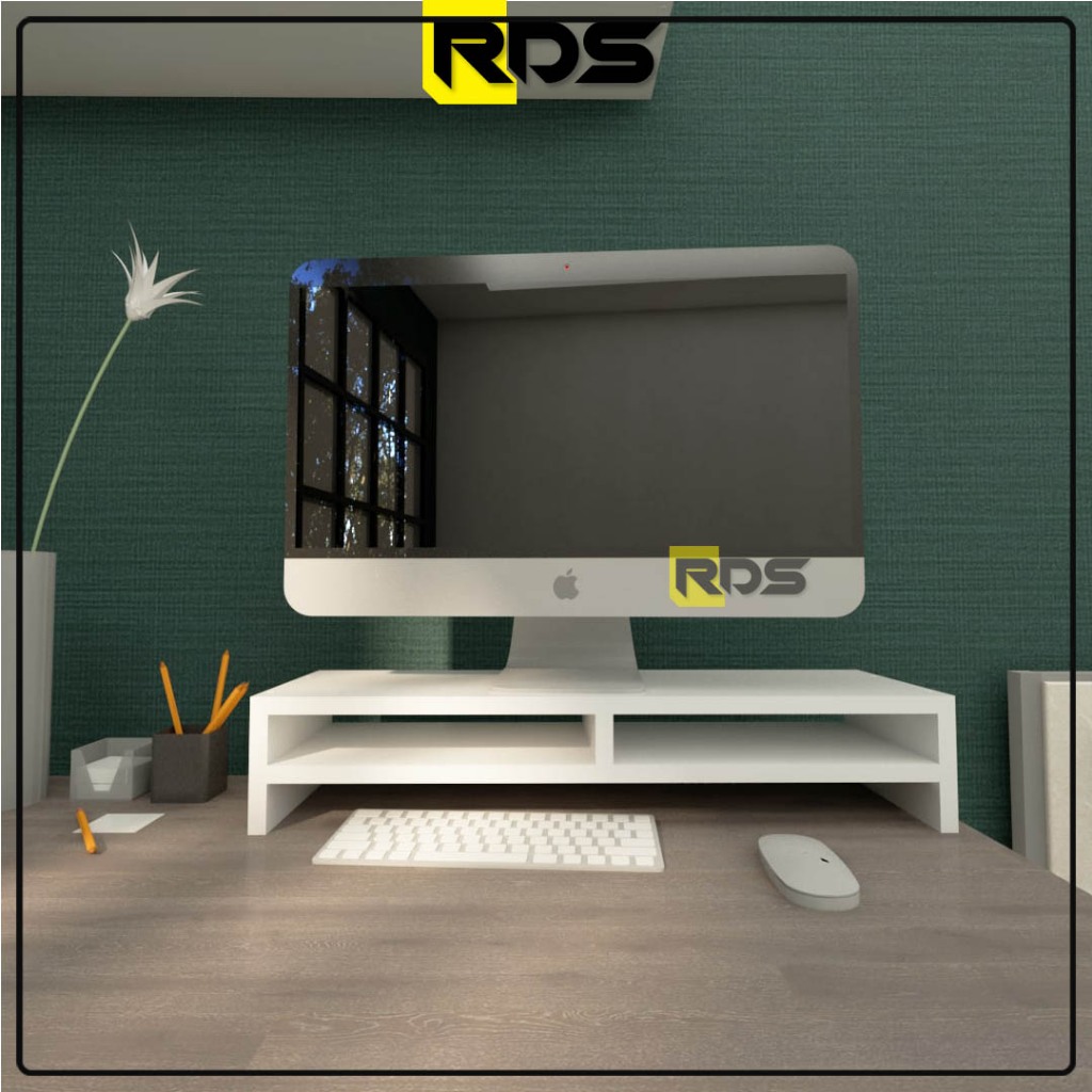 Dekorasi Ruangan Meja Laptop Monitor Rak Dinding Tempel Tembok Hiasan Minimalis Vintage Gantung Mode