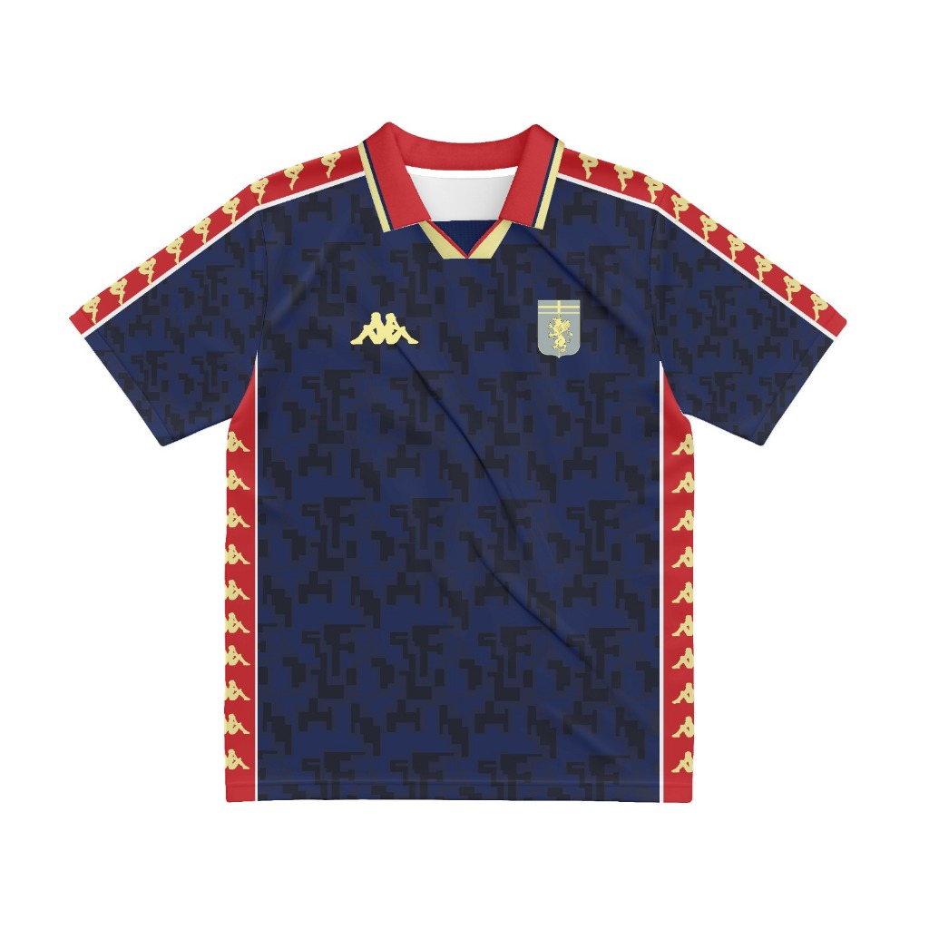 FIGT-JERSEY VINTAGE GENOA CONCEP//JERSEY RETRO//JERSEY FANTASY//FULLPRINTING FREE NAMESET