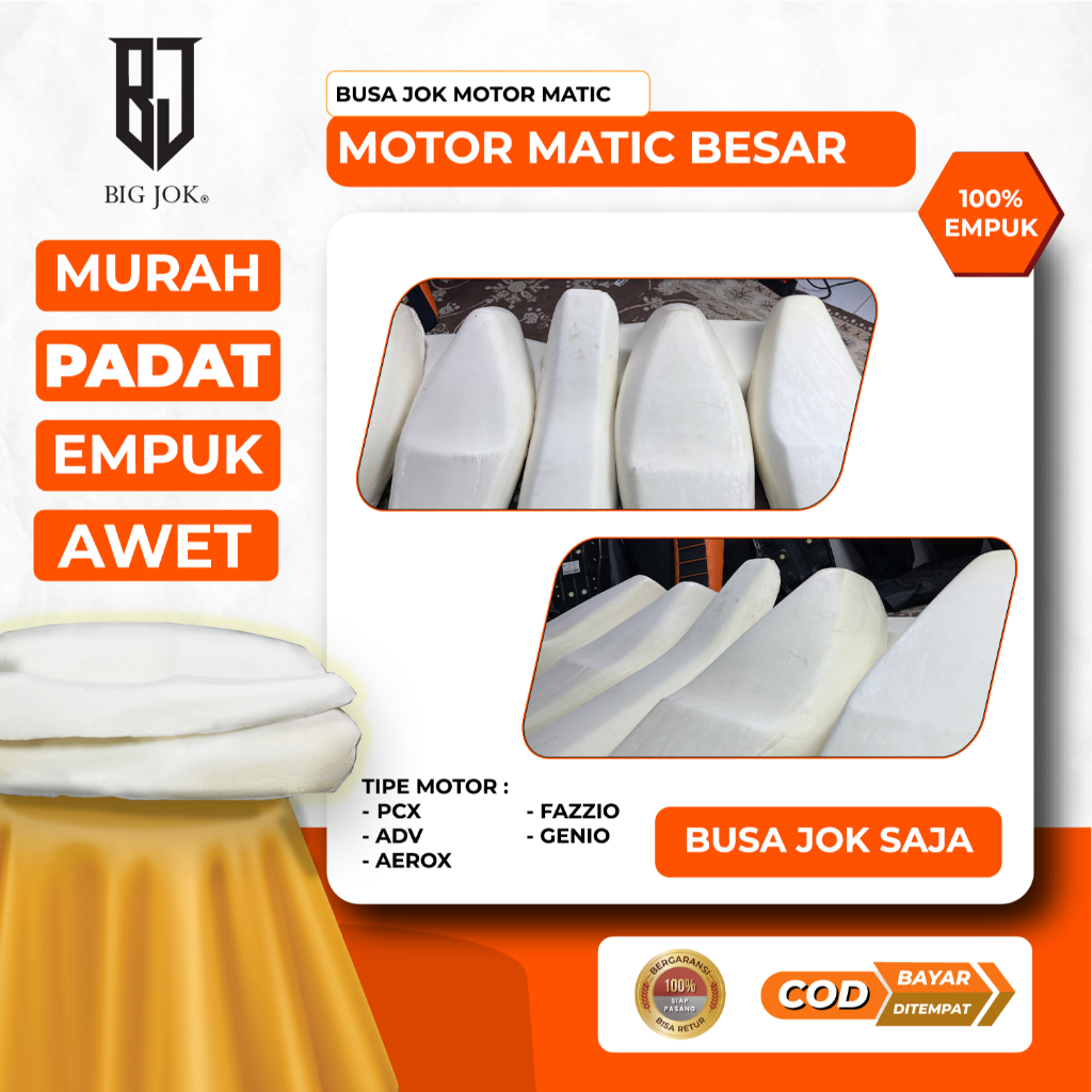 Busa jok motor pcx/adv/genio I Busa utuh cetak pabrik padat & empuk