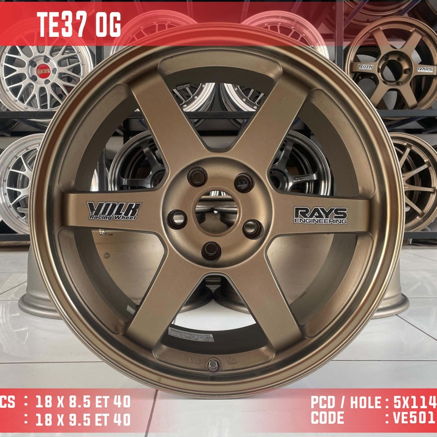 Velg TE37 OG Ring 18 R18 Ori