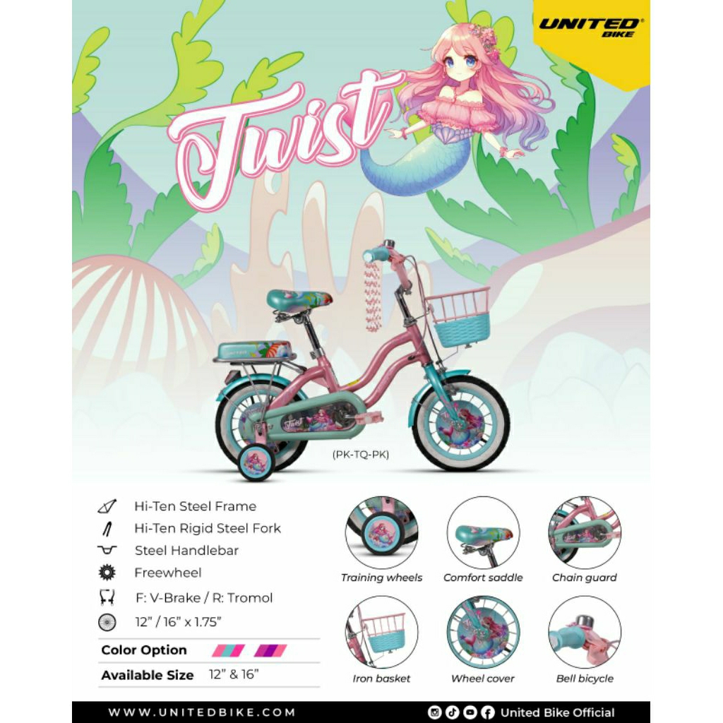 SEPEDA MINI ANAK UNITED TWIST 12 INCH
