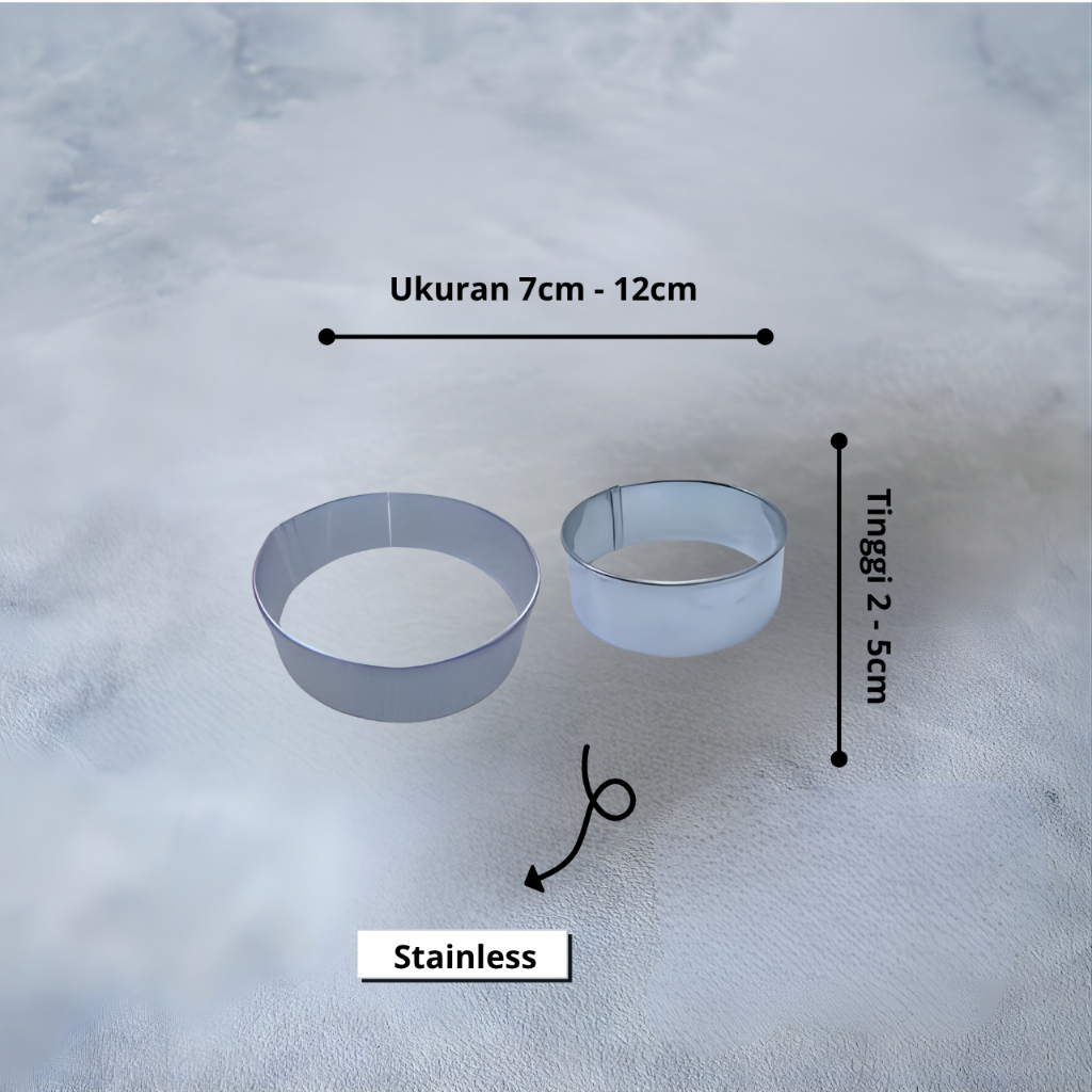 RING ROTI BULAT / RING CUTTER / RING BURGER BAHAN STAINLESS UKURAN 7,8,9,10,11,12 CM TERMURAH