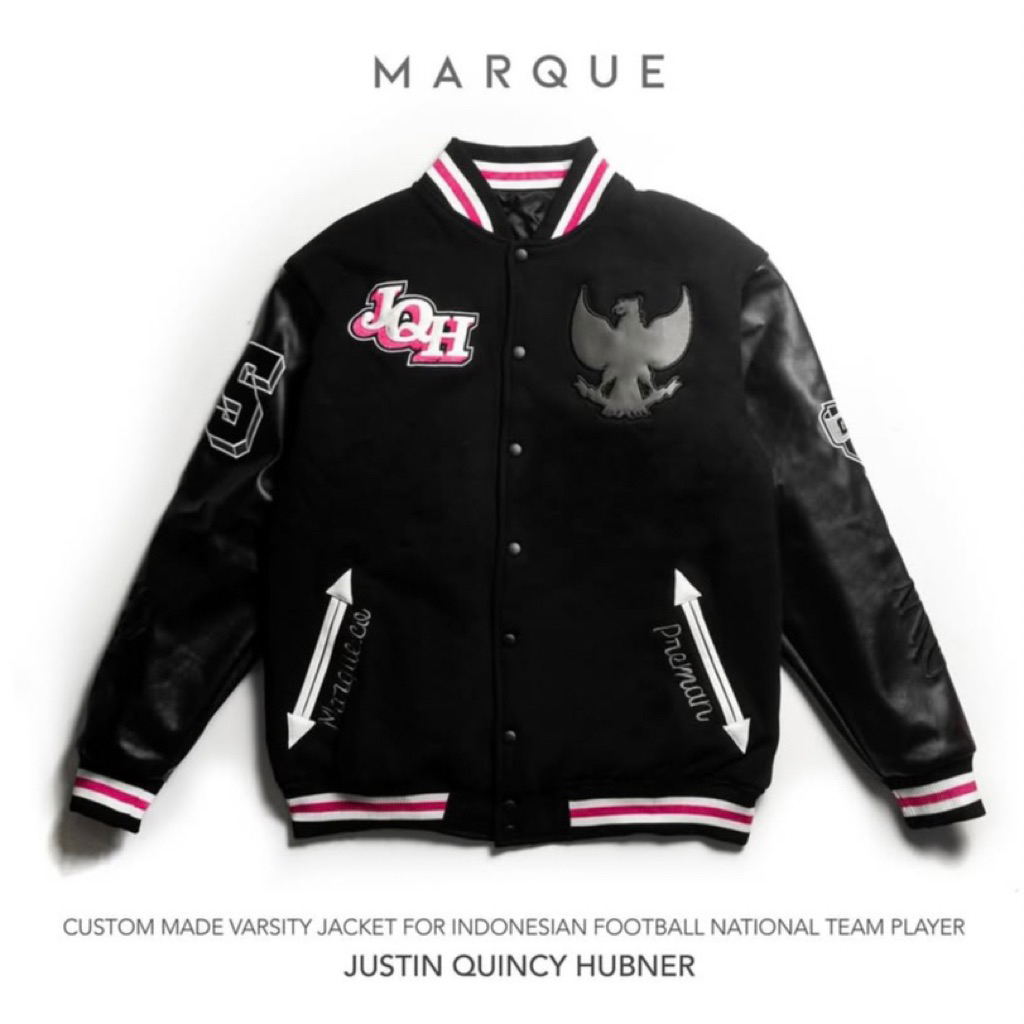 VARSITY JACKET INSPIRED & TRIBUTE TO JUSTIN QUINCY HUBNER COLLAB MARQUE.CO