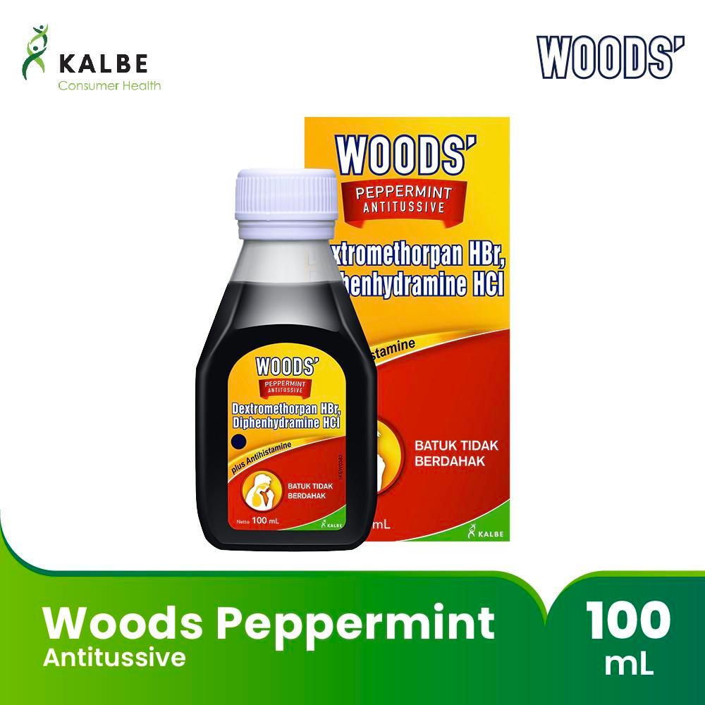 WOODS  PEPPERMINT ANTITUSSIVE 100ml - Obat Batuk Tidak Berdahak