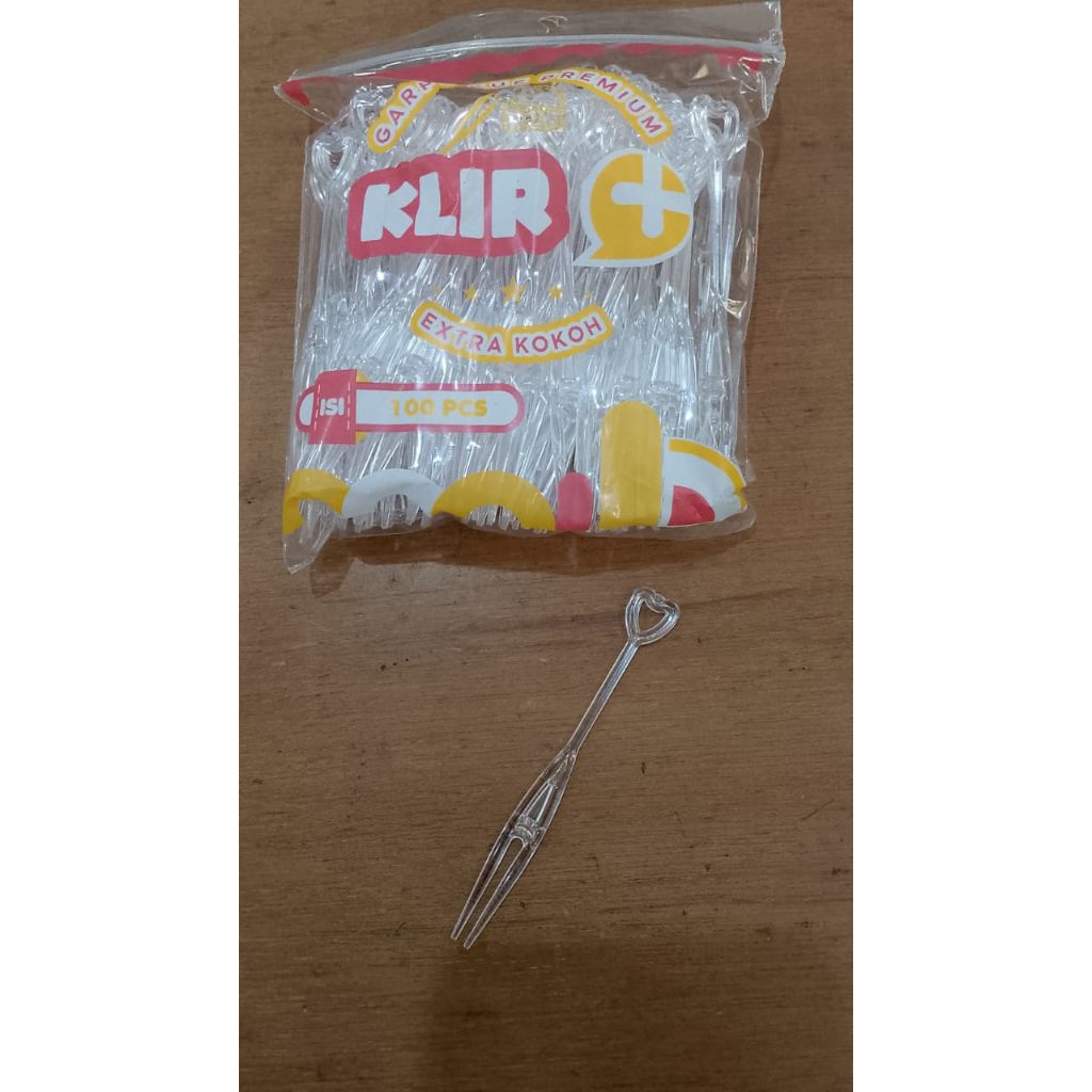 Garpu Kue garpu snack garpu buah Bening KLIR