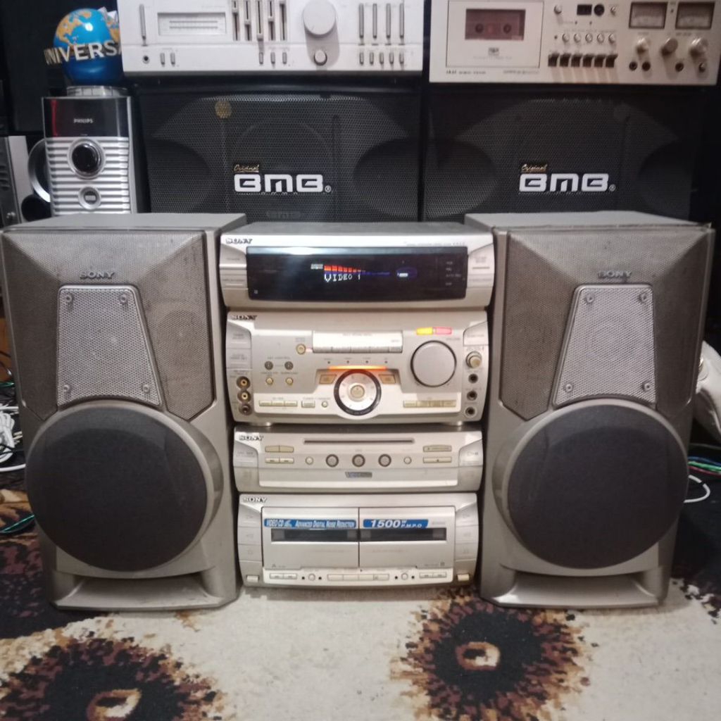 BIG COMPO SONY MHC V5500 SUPER BASS VINTAGE MEWAH