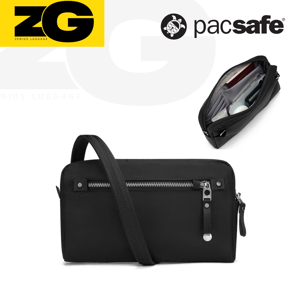 Tas selempang PACSAFE anti theft unisex original black