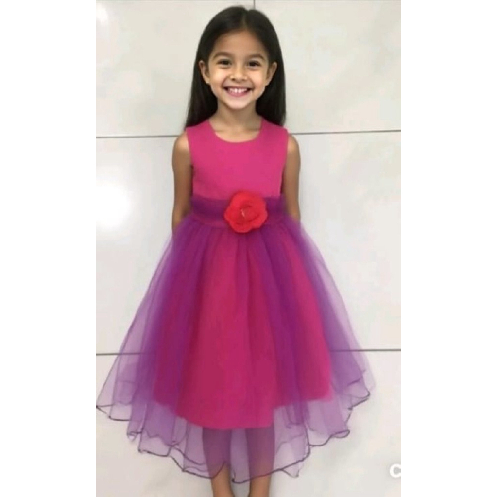 Gaun pesta anak Fuschia dress