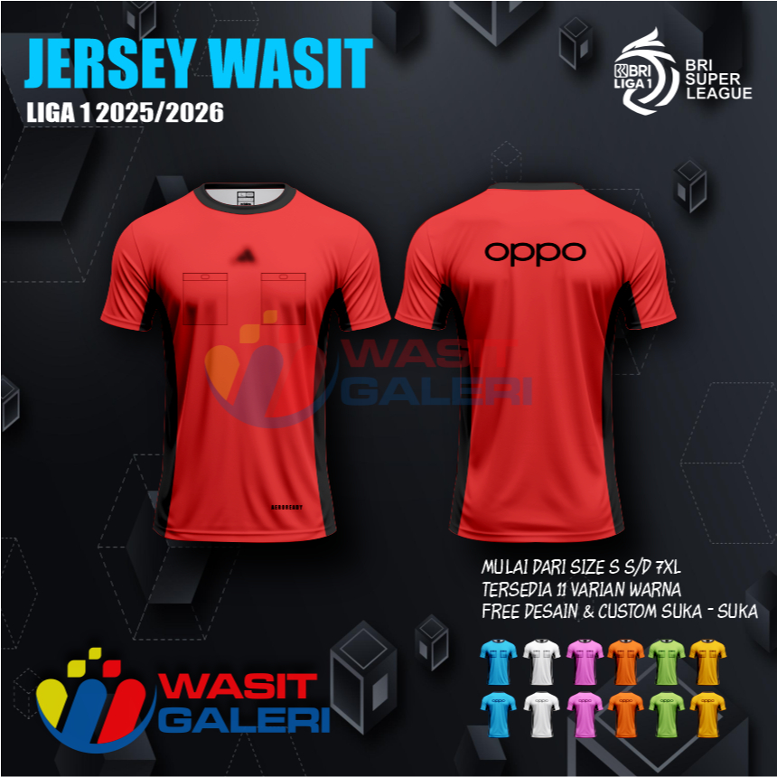JERSEY TUGAS WASIT BRI LIGA 1 SUPER LEAGUE 2025/2026 (OPPO)