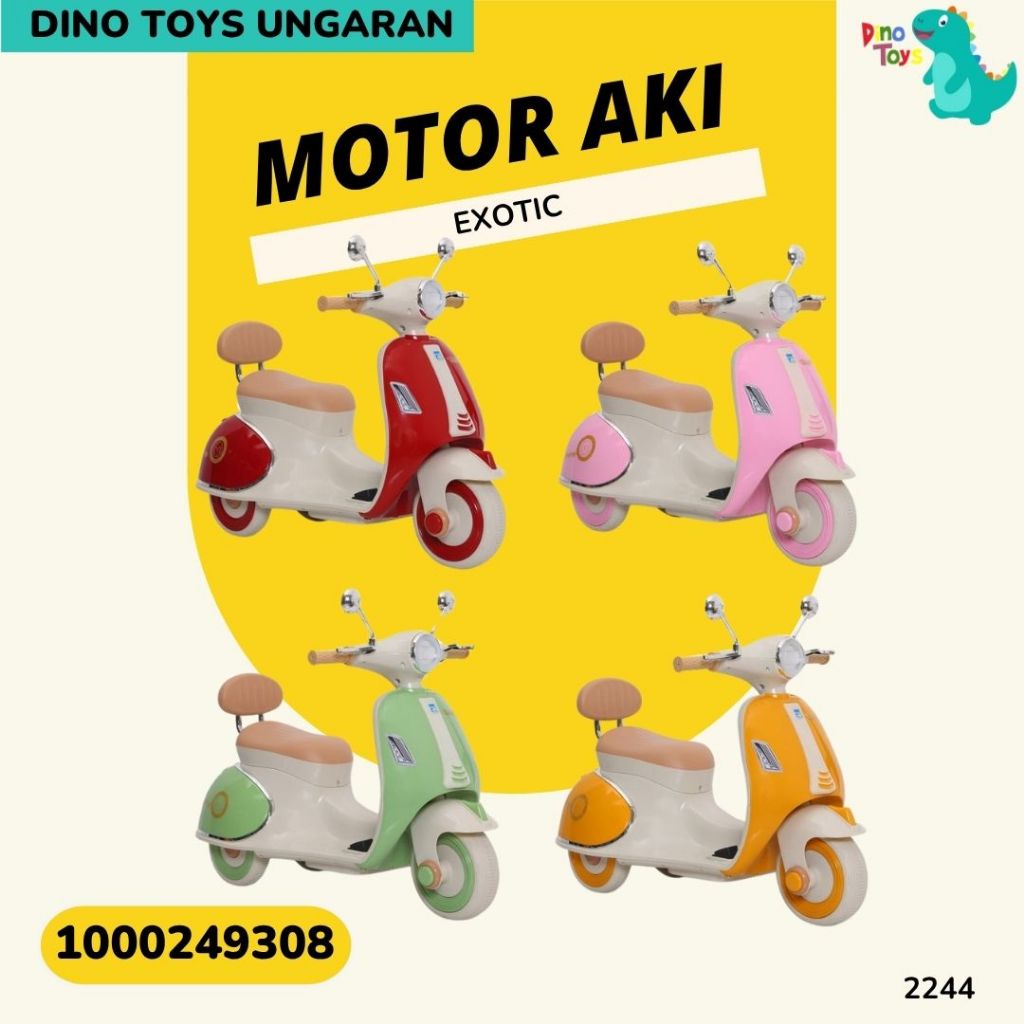 Motor Aki Vespa Exotic EMT-2244 VESPA AKI ANAK MOTOR AKI ANAK DINO TOYS UNGARAN