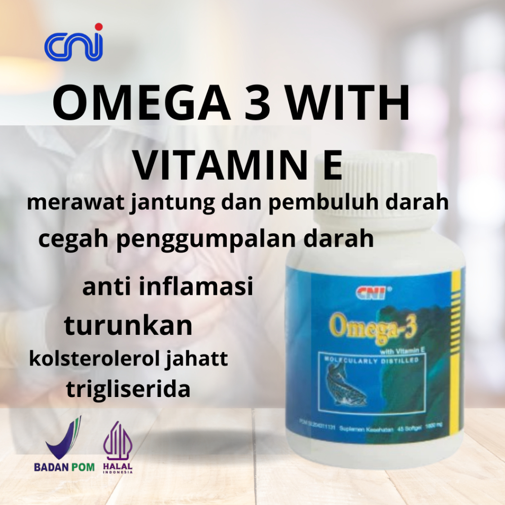 CNI Omega 3 Fish Oil With Vitamin E Untuk Jantung