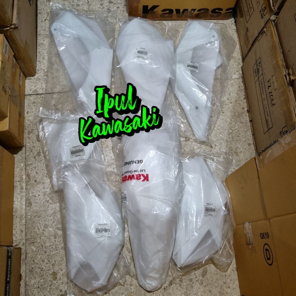 cover body fullset set klx 140 putih original