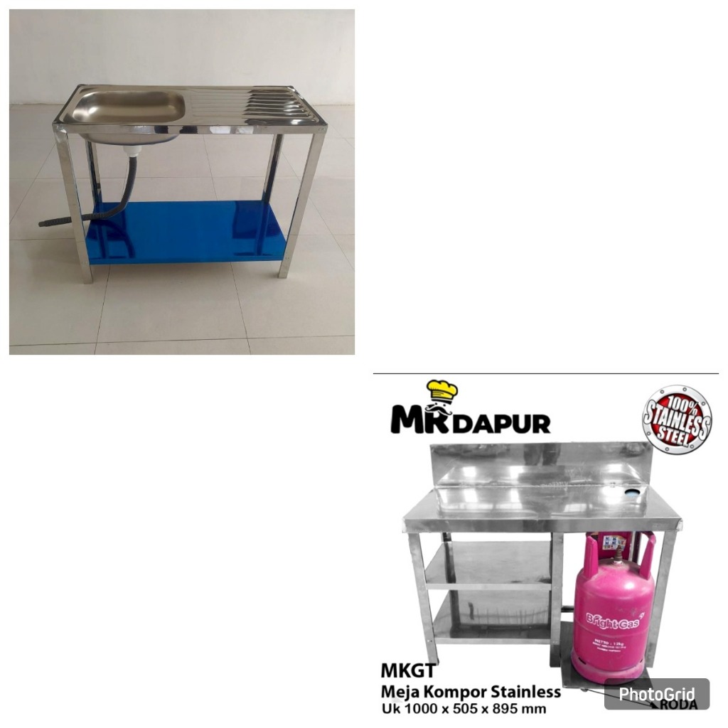 MEJA KOMPOR MERK MR DAPUR TYPE MKGT DAN BAK CUCI PIRING KIRIM PADANG