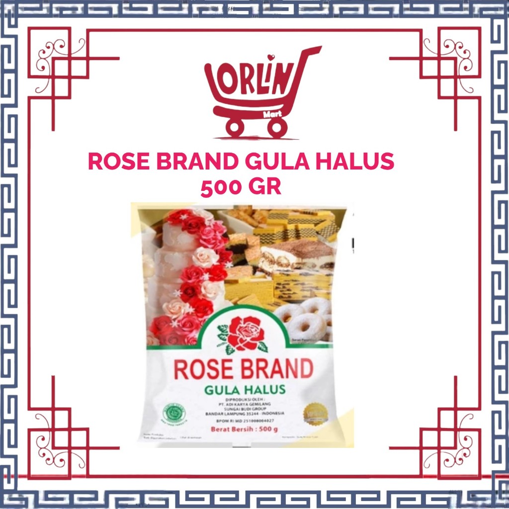 ROSE BRAND GULA HALUS 500 GR/GULA HALUS/ROSE BRAND
