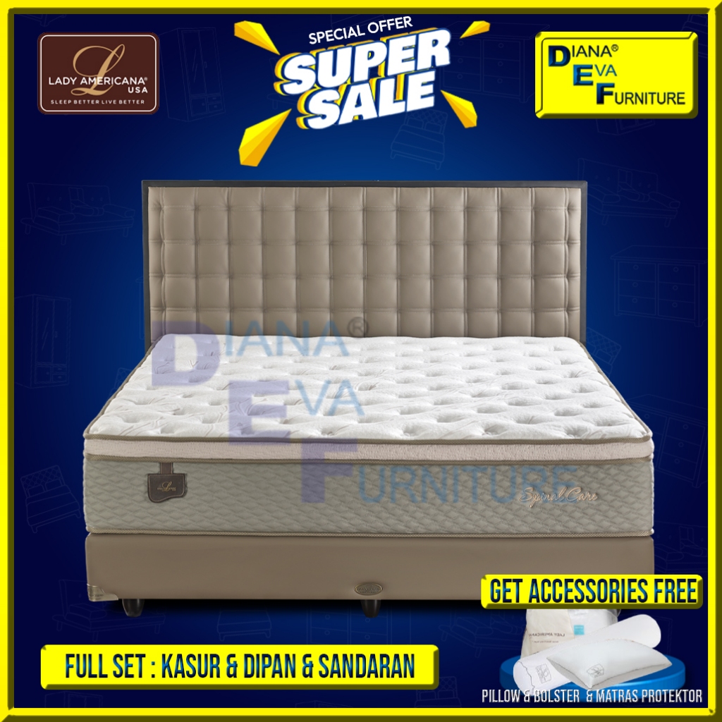 Lady Americana Spinal Care Full Set Kasur Springbed