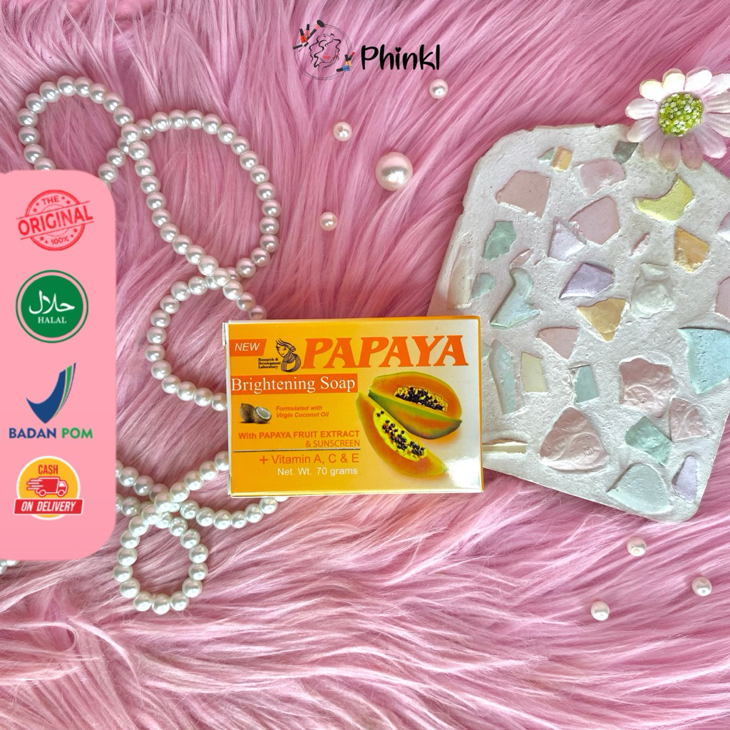 PHINKL RDL Papaya Whitening Soap sabun papaya 70gr {Grosir} – Sabun Pepaya Cerahkan Kulit – 135g / 6