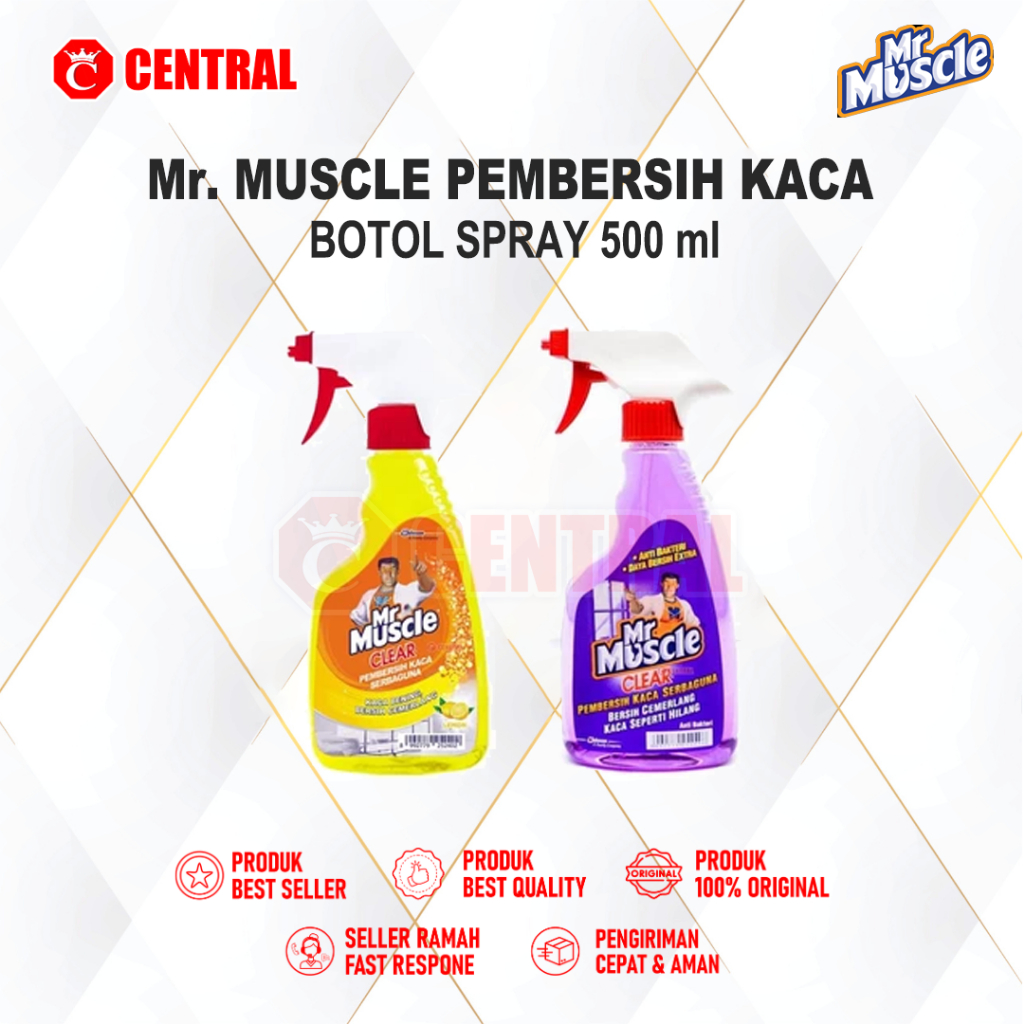Mr Muscle botol spray Pembersih kaca 500ml pump/CentralBandung