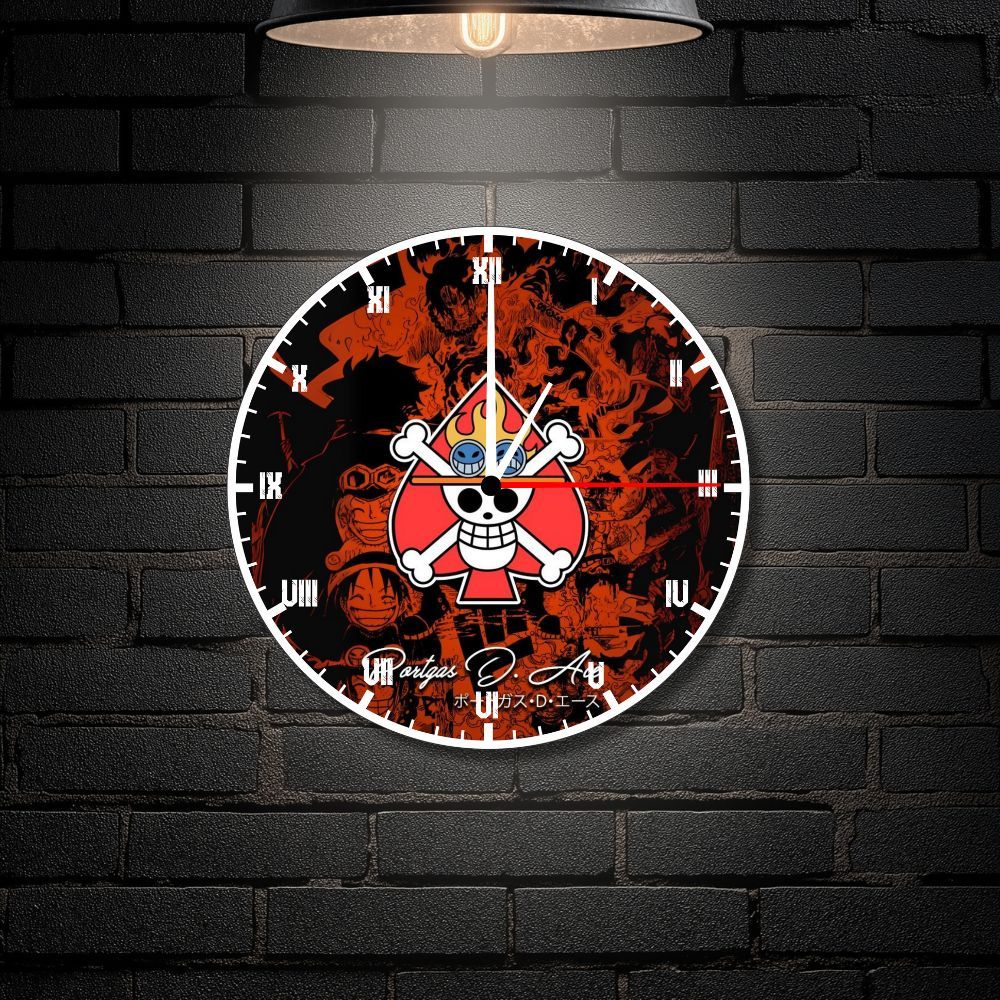 Jam Dinding Bulat One Piece Logo - Luffy D. Monkey thousand Sunny Going Mary Roronoa Zoro Usopp Tony