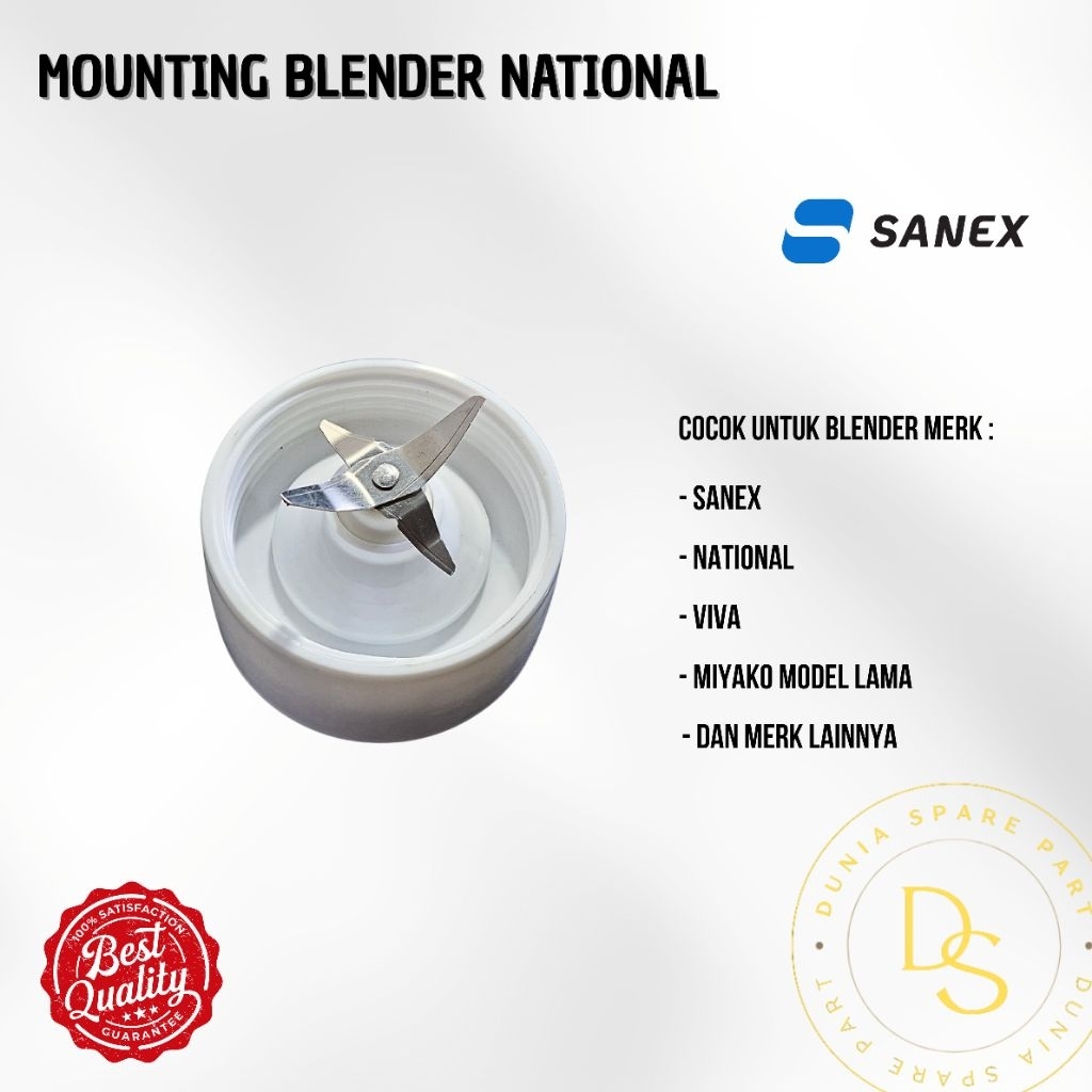 PISAU MOUNTING BLENDER NATIONAL LAMA / MANGKOK PISAU BLENDER MIYAKO MODEL GIGI KARET