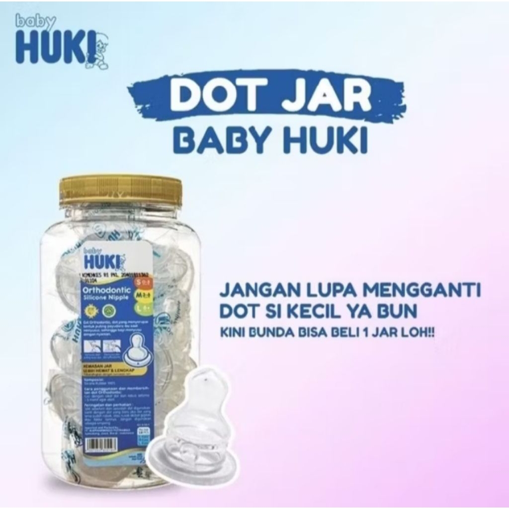 Huki Orthodontic Nipple / Pentil Gepeng / Pentil Bulat / Reguler DOT bayi