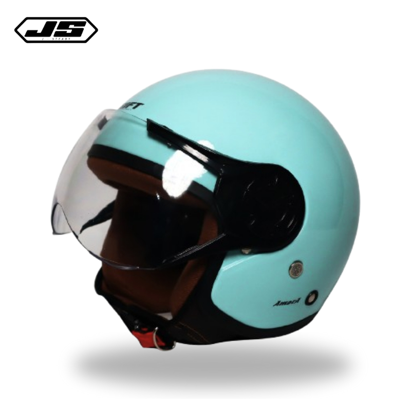 Helm Bogo Dewasa Gift Amora Hijab Retro Tosca Gloss - Helm Half Face Wanita Hijab Friendly sudah SNI