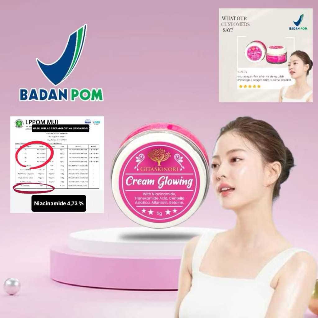 [SIAP KIRIM] CREAM GLOWING SALEP GLOWING GITASKINORI BPOM