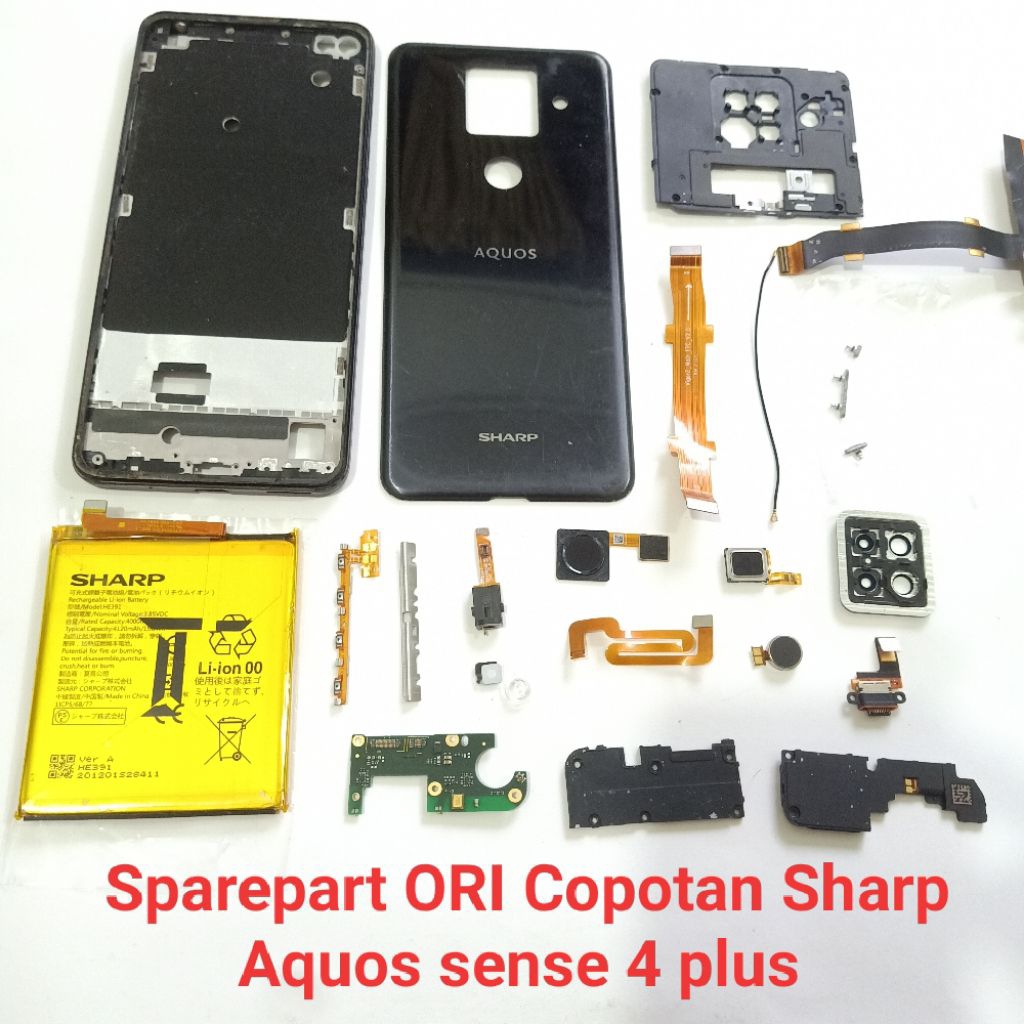 Sparepart copotan Sharp Aquos sense 4 plus Second Original normal  Fingerprint  speaker telfon  geta