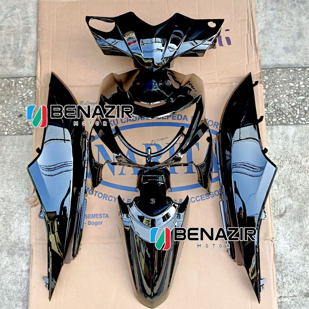 Full Set Body Halus Honda Beat Pop Warna Hitam Merek Narita