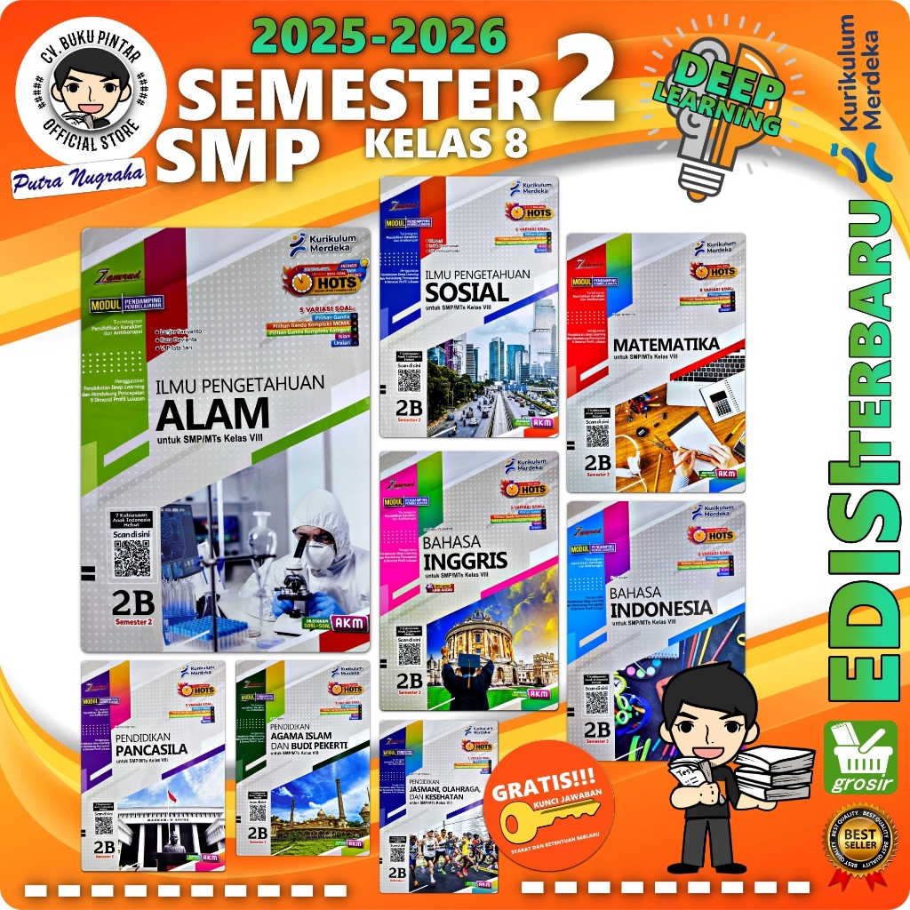LKS SMP KELAS VIII 8 2b SEMESTER 2 2025-2026 Deep Learning KURIKULUM MERDEKA| Zamrud | LKS BAHASA IN