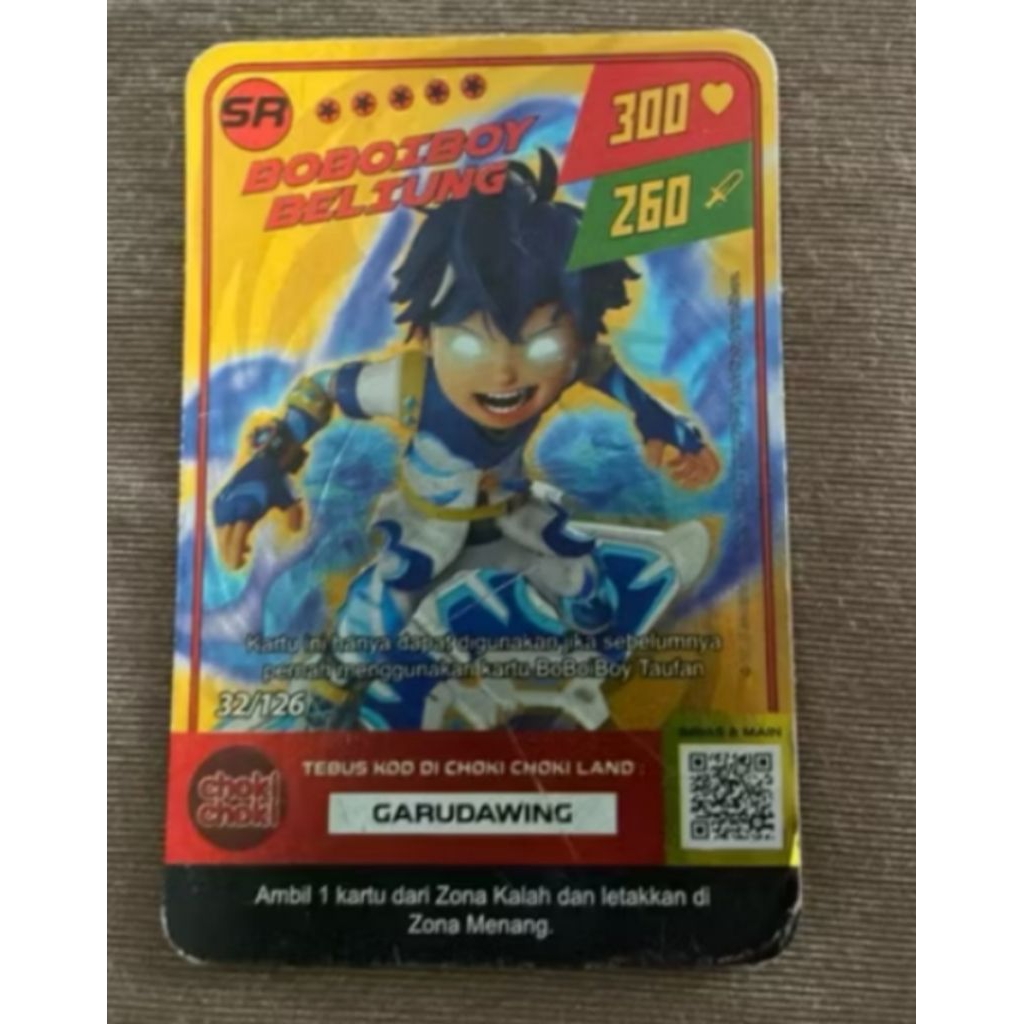 Monsta Galaxy Card Boboiboy Beliung SR . Mecha Gentar AR . kartu Choki Choki Asli .