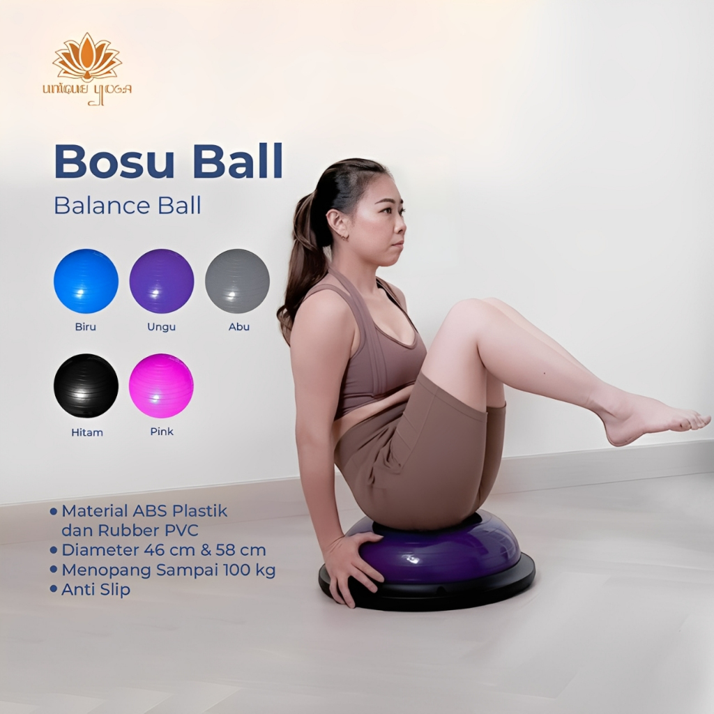 Balance Step Bosu Ball / Bosu Gym Ball 58cm / Bosu Ball Balance Bola Yoga / Balance Dome / Bola Pila
