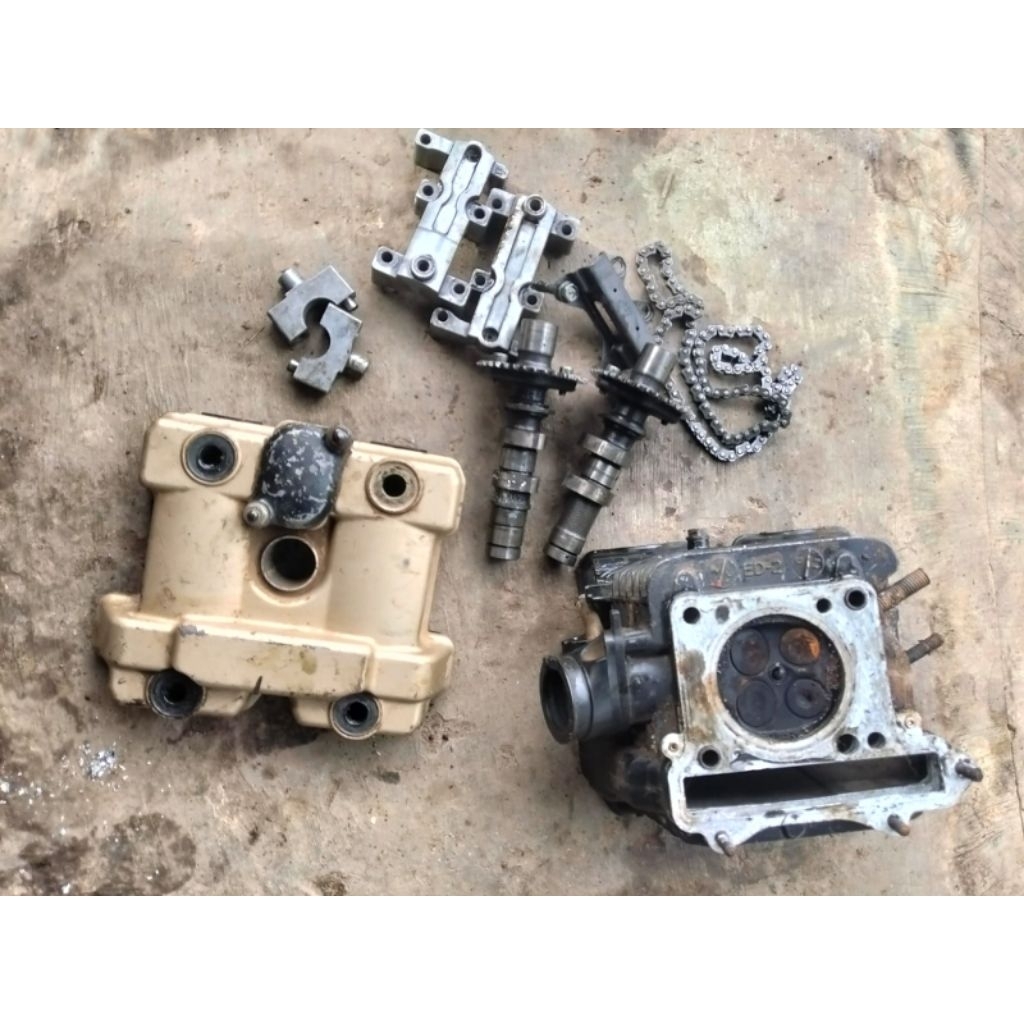 blok head blok klep satria Fu 1set full isi tinggal pasang barang original copotan