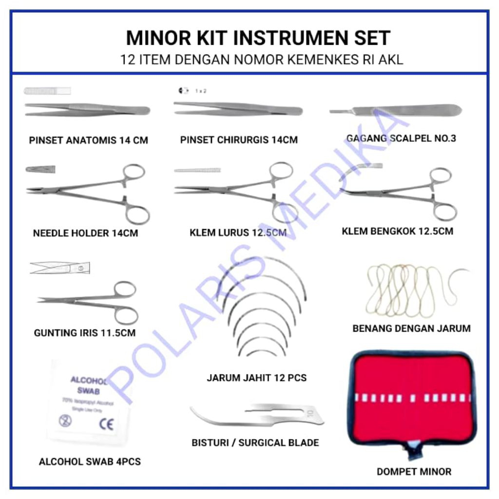 Minor Kit Instrumen Set Bedah
