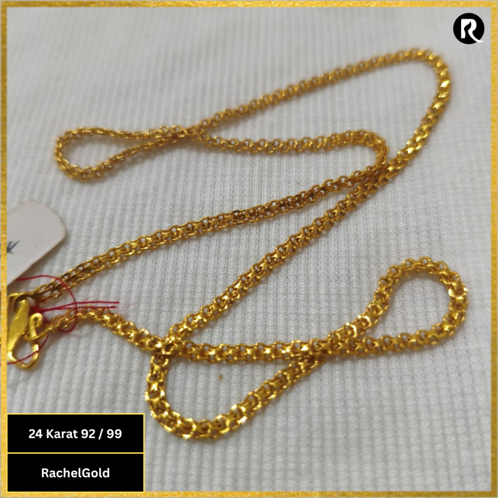 Kalung Rante Emas 24 karat asli 99% Model Double Nori