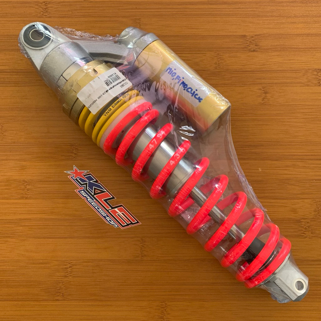 SHOCK BREAKER SHOWA CB TWIN/TWO TONE PINK-YELLOW 340mm PINK-KUNING ORIGINAL THAILAND MIO/SOUL/FINO/V
