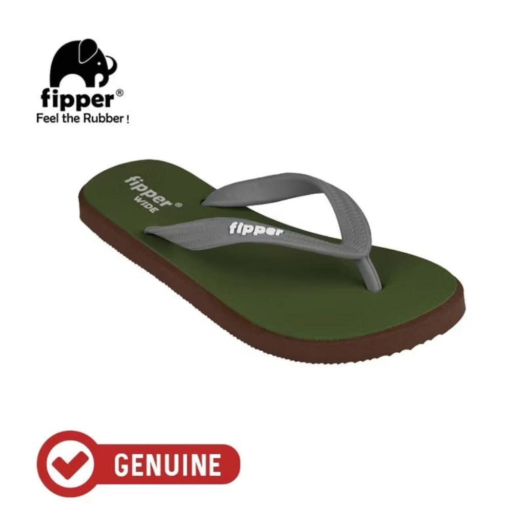 Fipper Wide Green Army/ Grey