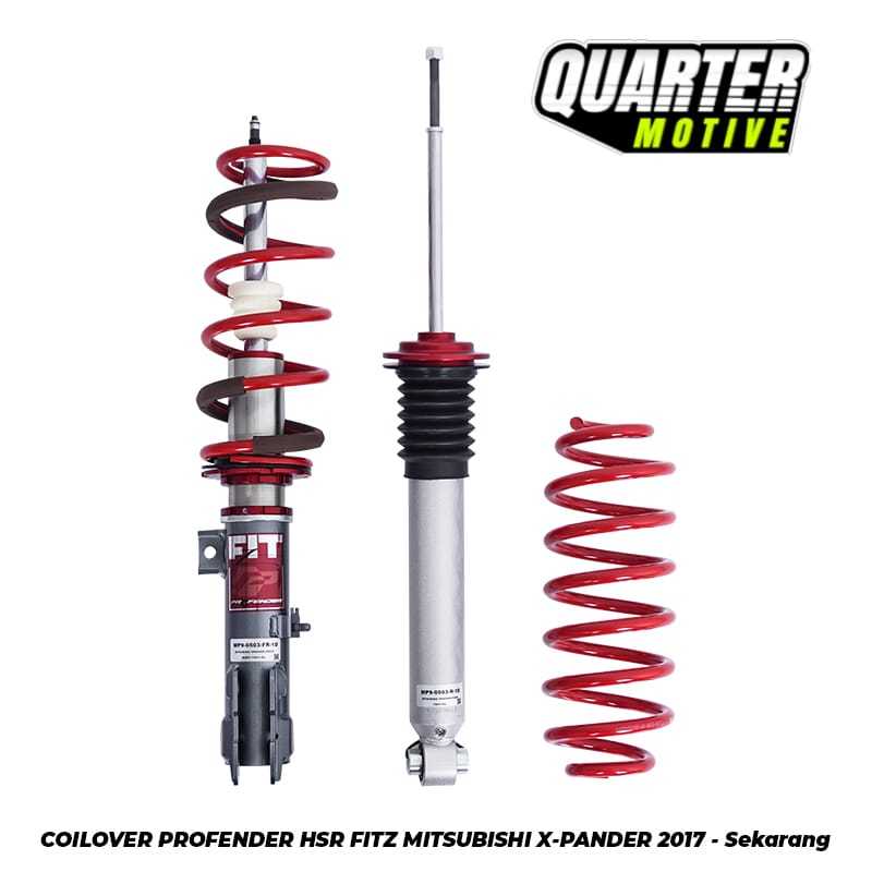 coilover Provender HSR Lowering Kit Red untuk Mobil Xpander 2017 Ke Atas